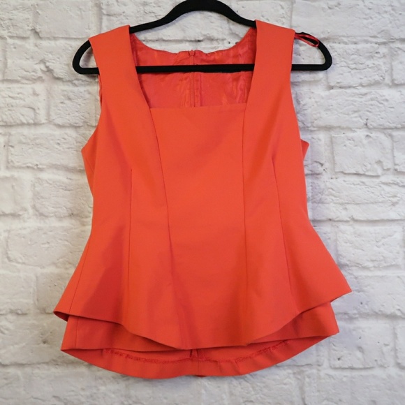 Zara structured peplum top square neck A70 - Picture 4 of 8